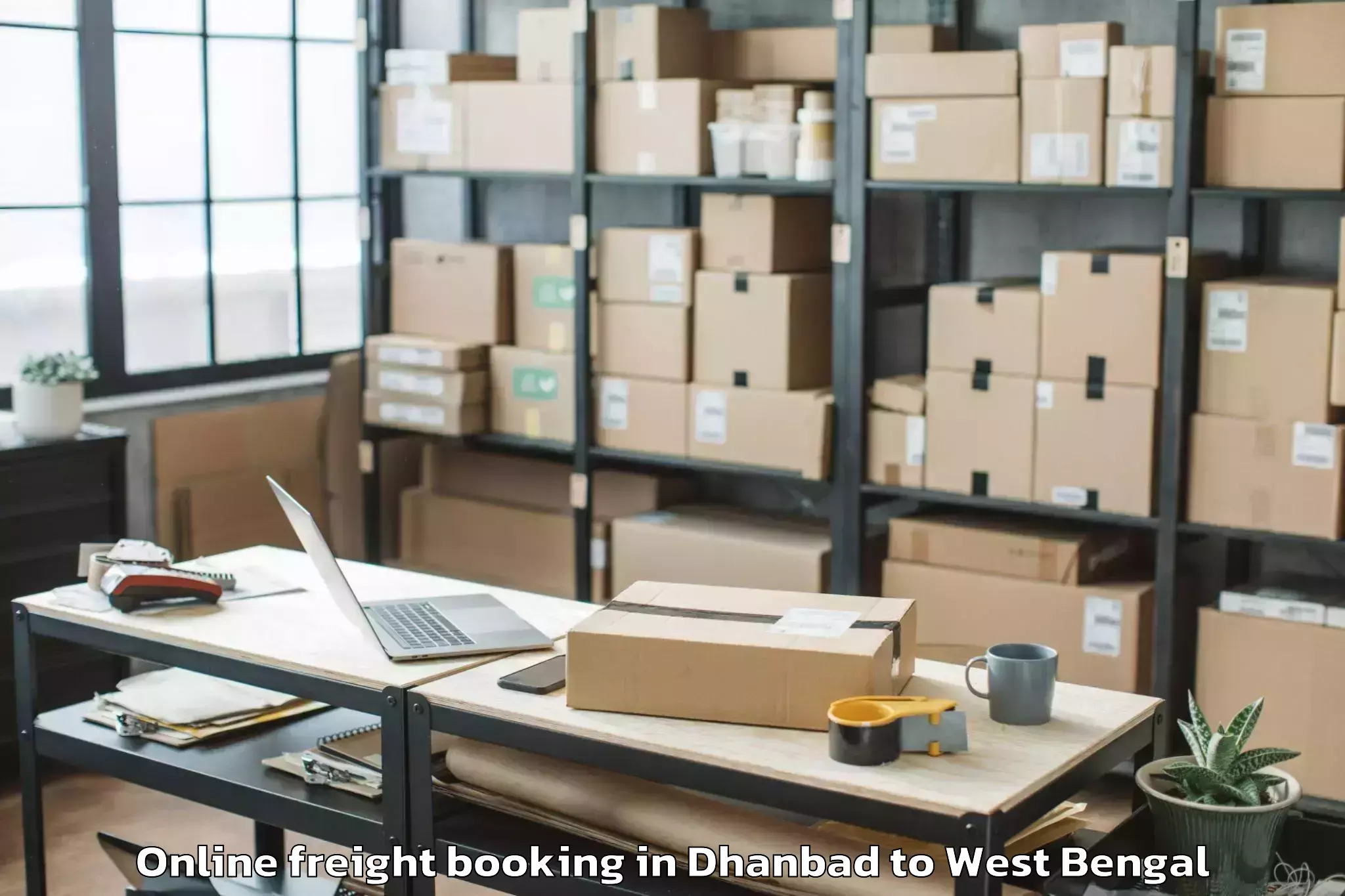 Book Dhanbad to Nexus Mall Shantiniketan Online Freight Booking Online